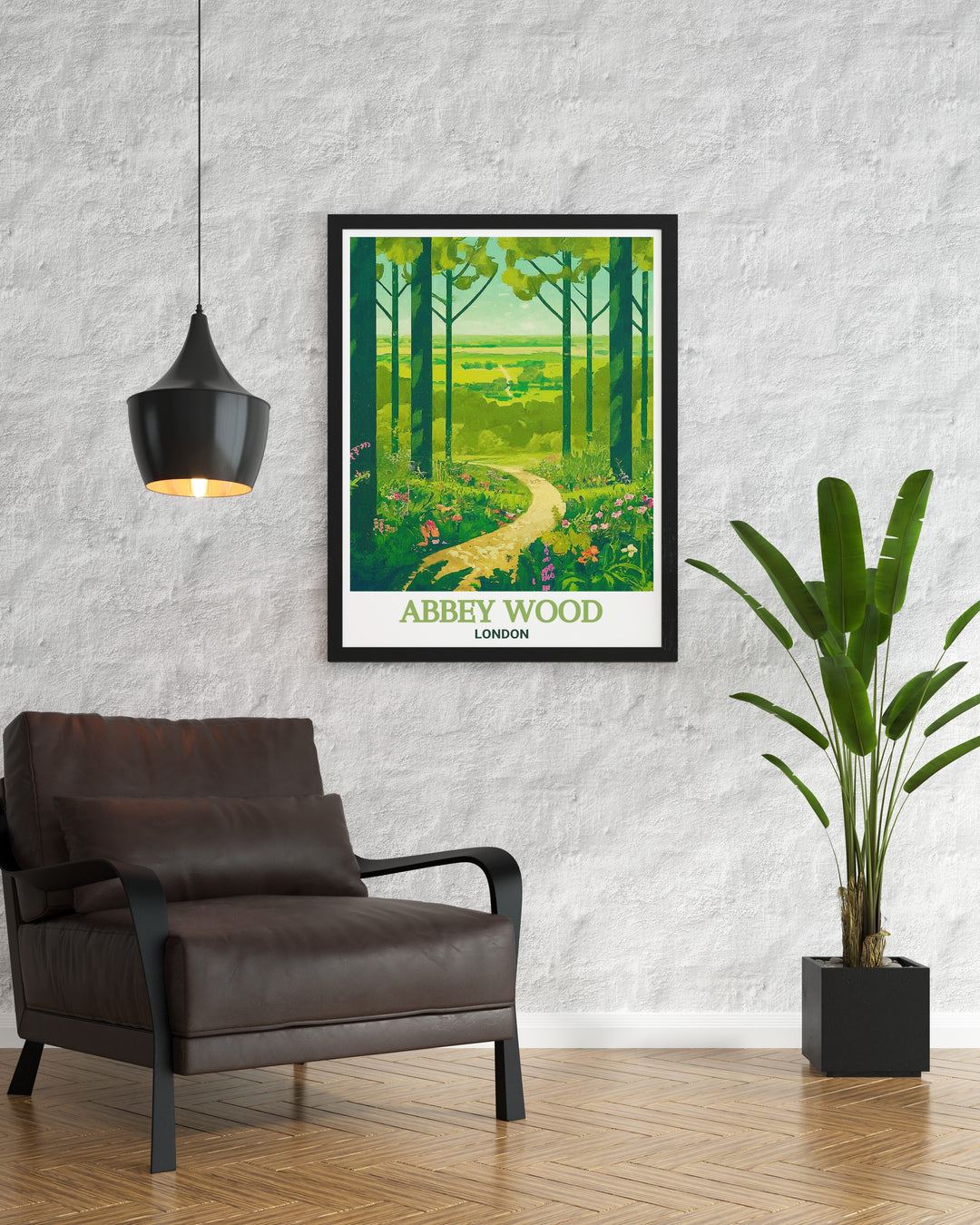 Abbey Wood London print featuring Bostall Wood and Lesnes Abbey Woods in South East London a perfect choice for wall decor that brings the calming beauty of Londons hidden green spaces into your home