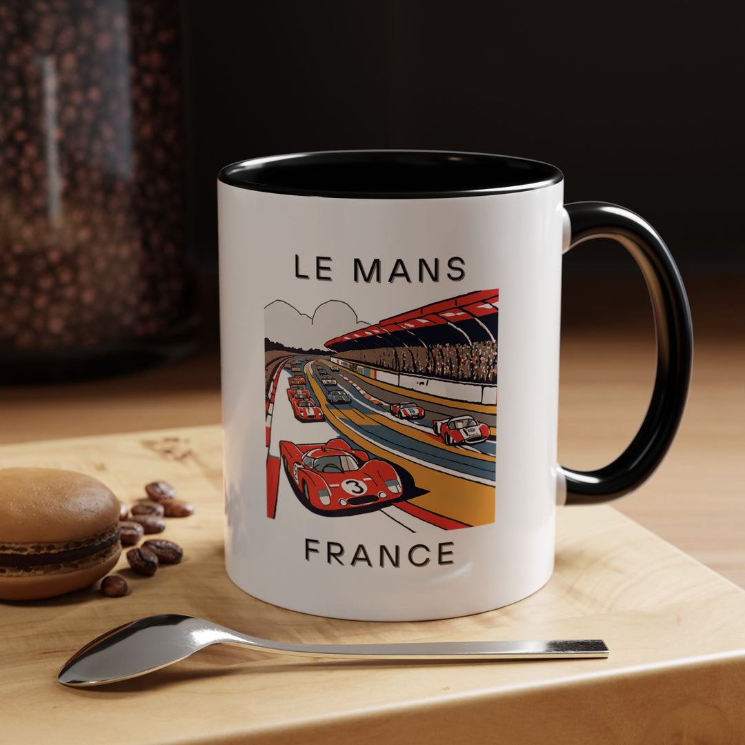 Celebrate the beauty of Le Mans with this charming mug. Featuring intricate artwork of the French city, it’s perfect for enjoying your favorite drinks. Durable and microwave-safe, this mug makes a great gift or souvenir from Le Mans.