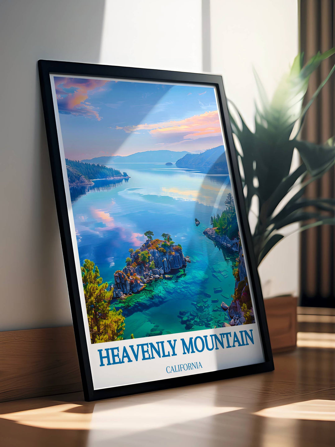 Bring the charm of Lake Tahoe into your home with Heavenly Ski Resort and Emerald Bay State Park wall art available in framed prints and modern decor.