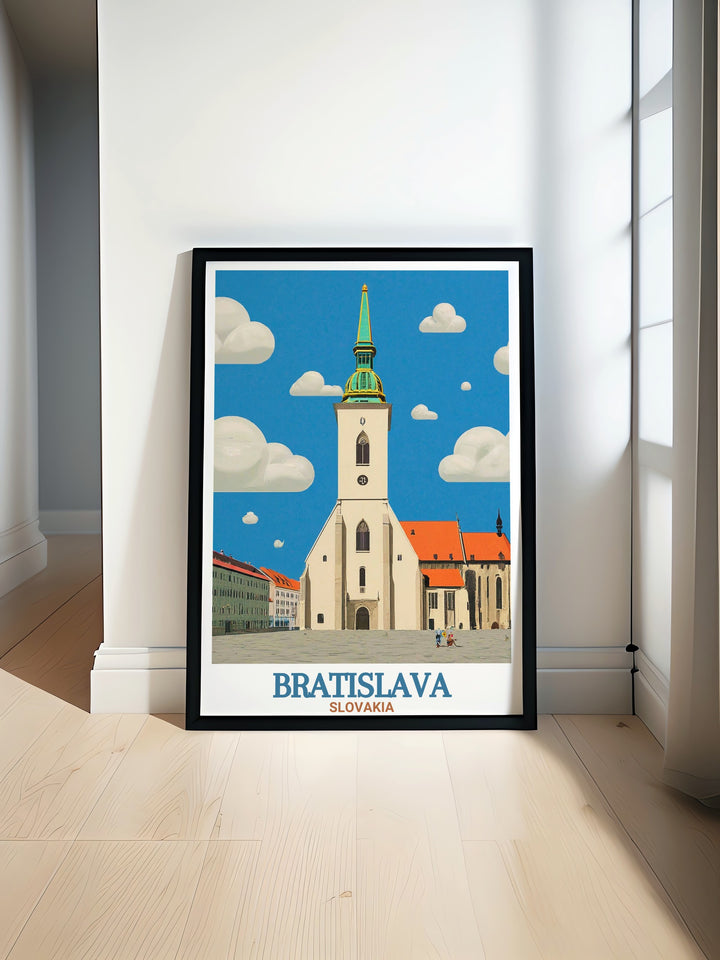 St. Martins Cathedral stunning prints showcasing the iconic landmark in Bratislava perfect for wall art and home decor featuring detailed artwork and vibrant colors a must have for travel enthusiasts and art lovers