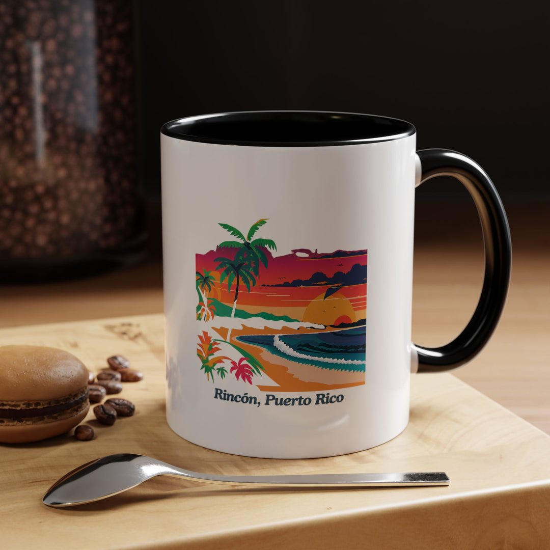 A premium Rincon Puerto Rico mug designed for enthusiasts and collectors. Showcasing intricate artwork of Rincon’s stunning coastal landscapes and vibrant culture, this ceramic mug is dishwasher and microwave safe, making it an elegant gift for travel fans.