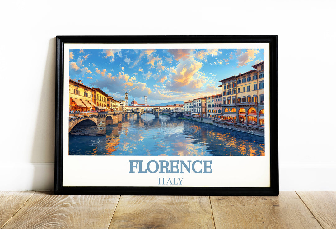 A bustling Ponte Vecchio at dusk, with lights beginning to sparkle against the twilight, creates a captivating scene for any art and travel enthusiast.
