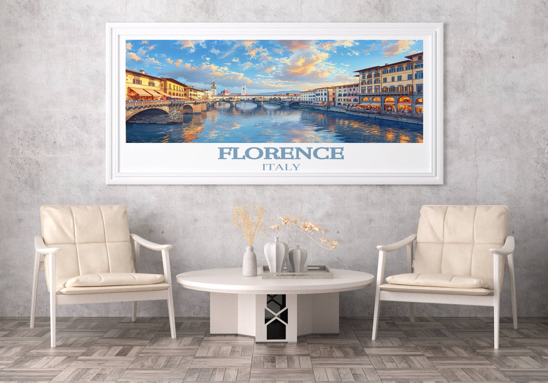 Holen Sie sich den Charme von Ponte Vecchio mit der eleganten Wandkunst aus Florenz, Italien, nach Hause 