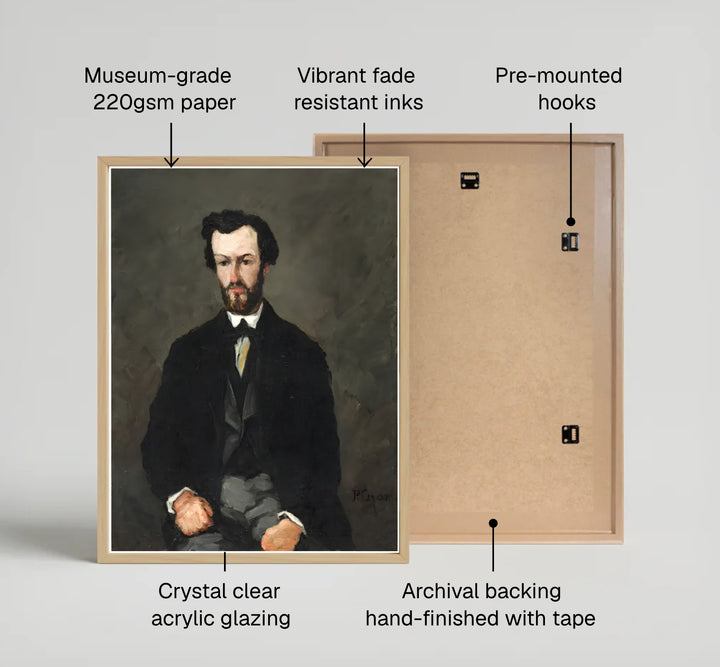 Museum quality fine art poster of Paul Cezanne Antony Valabregue 1866 detailing an early Cezanne masterpiece in Aix-en-Provence France. MapYourDreams provides premium framed prints, unframed paper wall decor, and stretched canvas choices for bedroom and library spaces.