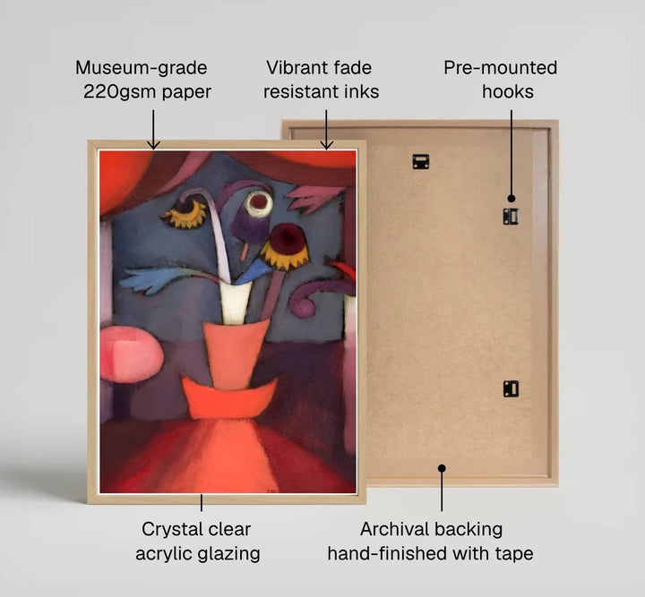 Showcasing a unique dialogue between structural still life and emotional color theory, this captivating print transforms walls into a refined gallery showcase. Offered by MapYourDreams, this artwork is available in flexible options including unframed paper, custom wooden frames, and gallery canvas wraps.