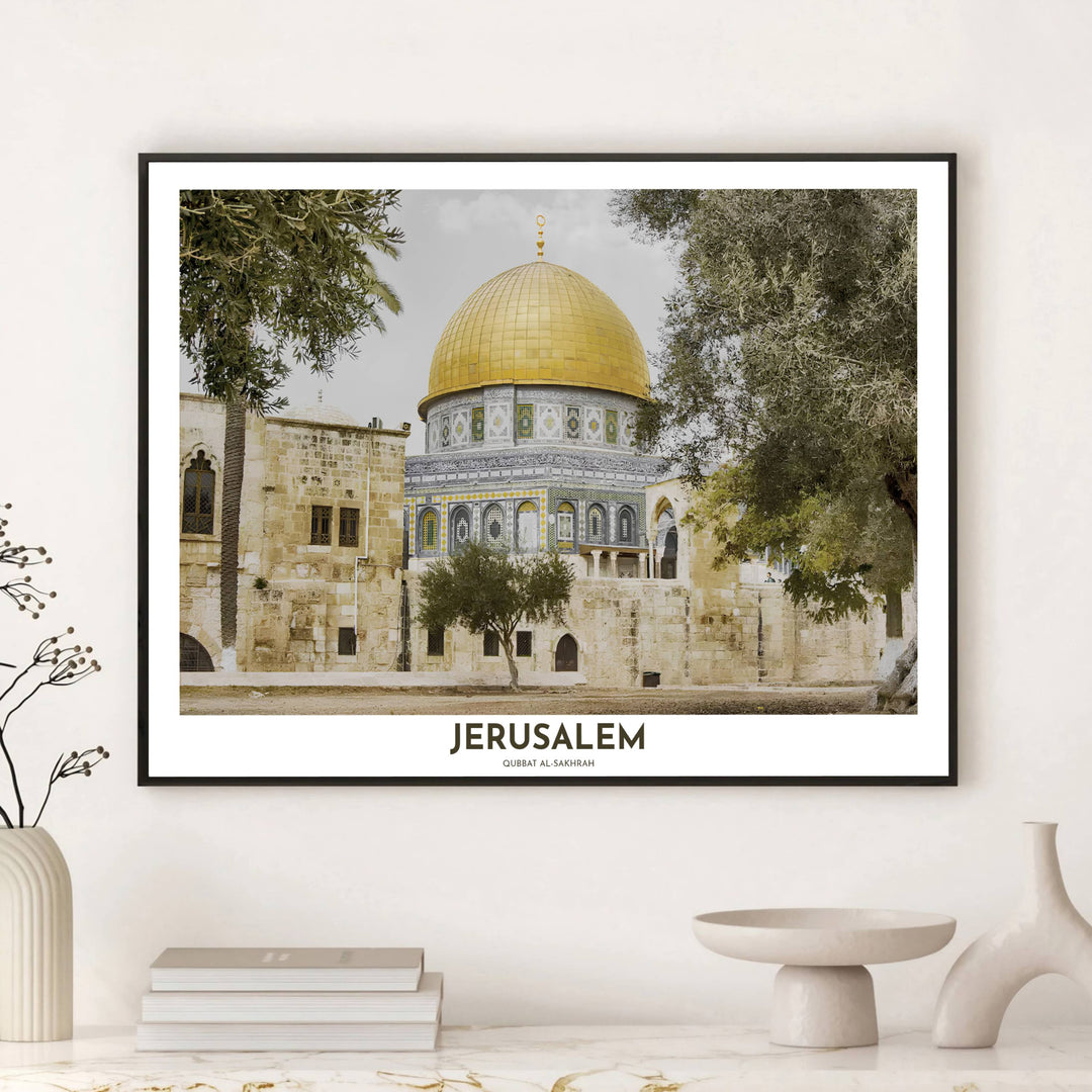 Earthy tone photography poster of Jerusalem&