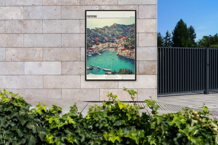 Enhance your decor with a charming Portofino Italy travel print. Ideal for Portofino wall decor, this poster captures the beauty of Italy&#39;s coastal gem, making it an ideal addition to your Portofino-themed space
