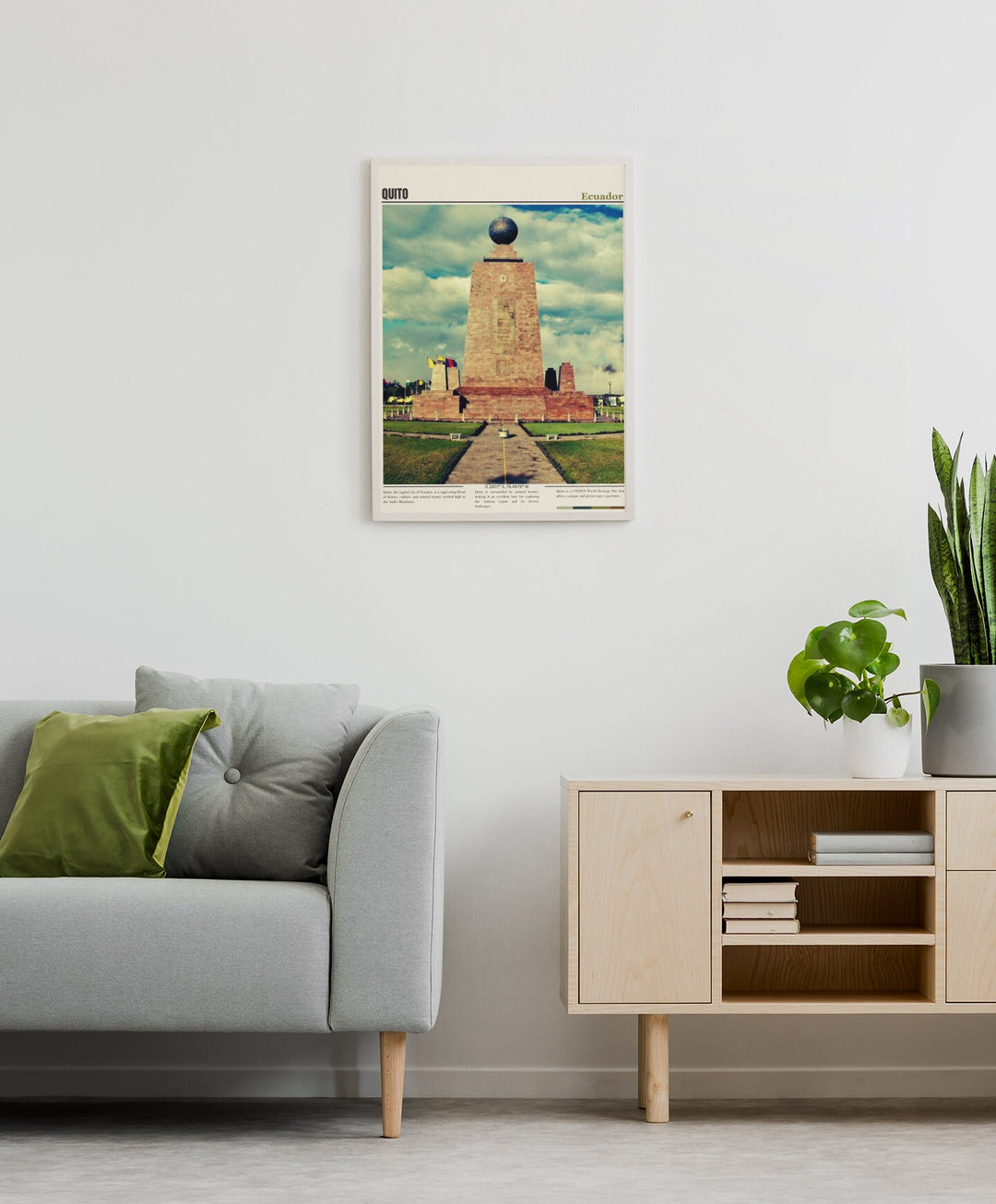 Elevate your decor with a Quito print. Celebrate travel, culture, and the charm of Quito, Ecuador, and the Monument to the Equator through this art print, ideal for your Quito-themed decor, infusing your space with the essence of this vibrant city