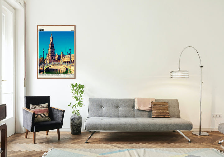 Enhance your home décor with a stunning Seville Art Print – a perfect Spain poster and housewarming gift, capturing the essence of Seville, Spain&#39;s vibrant beauty