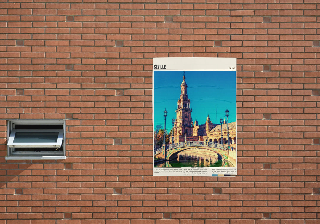 Enhance your home décor with a stunning Seville Art Print – a perfect Spain poster and housewarming gift, capturing the essence of Seville, Spain&#39;s vibrant beauty