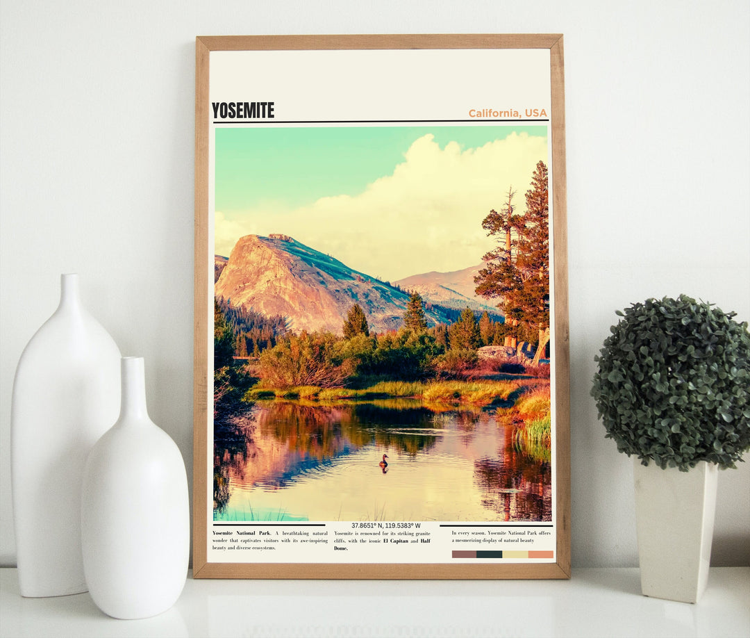 Capture the essence of Yosemite&#39;s beauty with this enchanting Yosemite National Park Poster