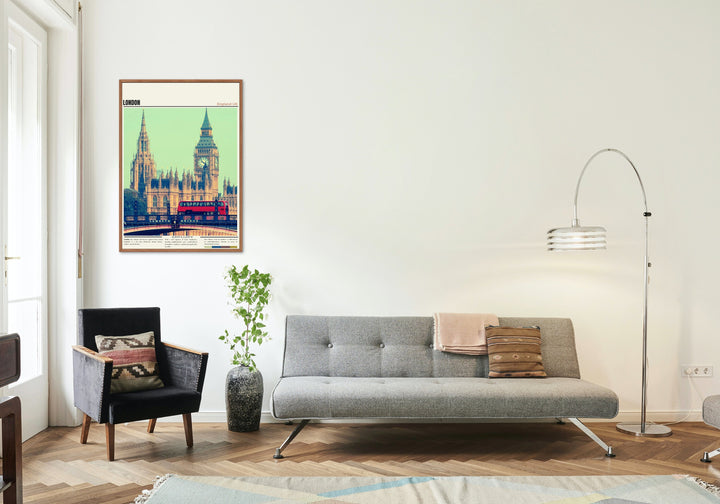 Enhance your living space with a touch of London&#39;s allure – a captivating London Art Print for art connoisseurs