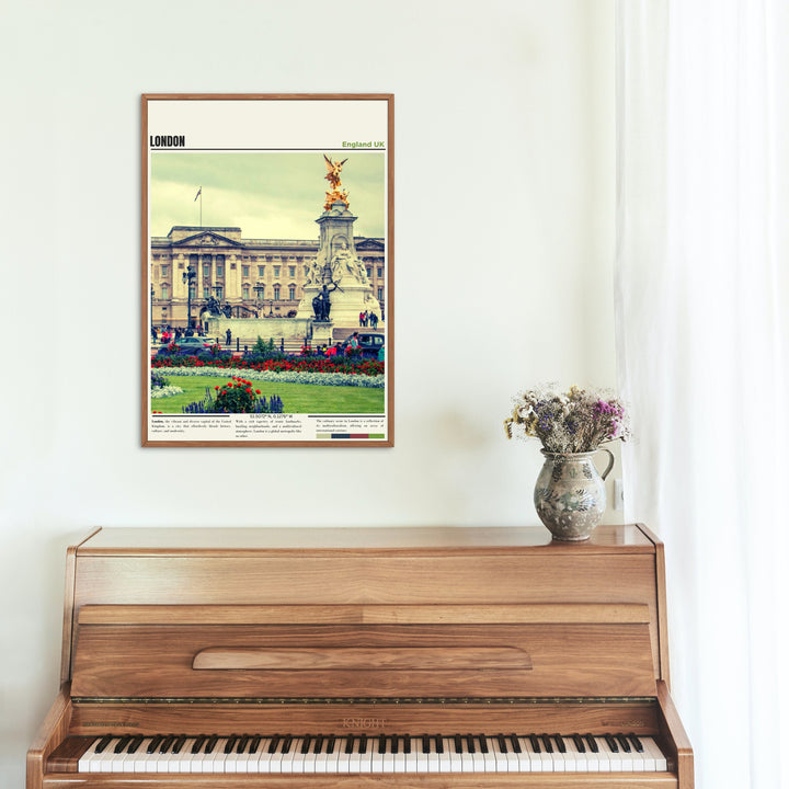 Discover the allure of London&#39;s landmarks through this captivating London Print, a Housewarming Gift treasure