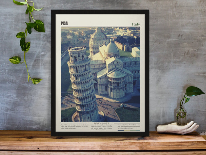 Elevate your decor with a Pisa travel print. Celebrate travel, culture, and Italys beauty with this art print, perfect for Pisa-themed decor, infusing your space with the charm of this iconic Italian city