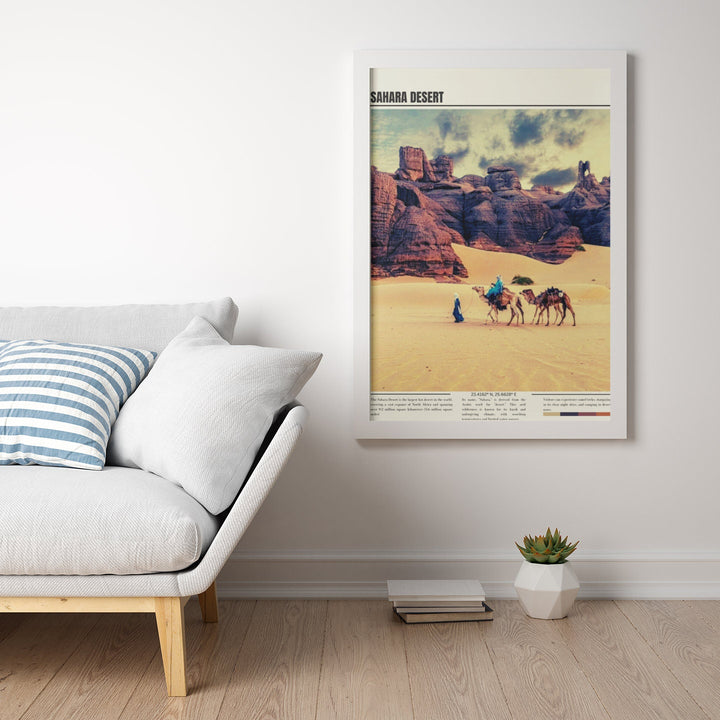 Elevate your decor with captivating Sahara Desert wall art, photos, prints, and travel posters. Celebrate the awe-inspiring beauty of the Sahara Desert through these artworks, infusing your space with the essence of this remarkable natural wonder