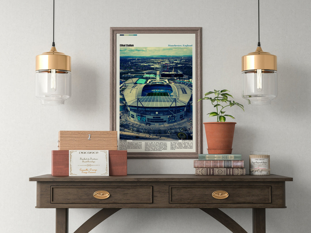 Etihad Stadium in Manchester, a football fan&#39;s dream – MCFC art print for your home decor