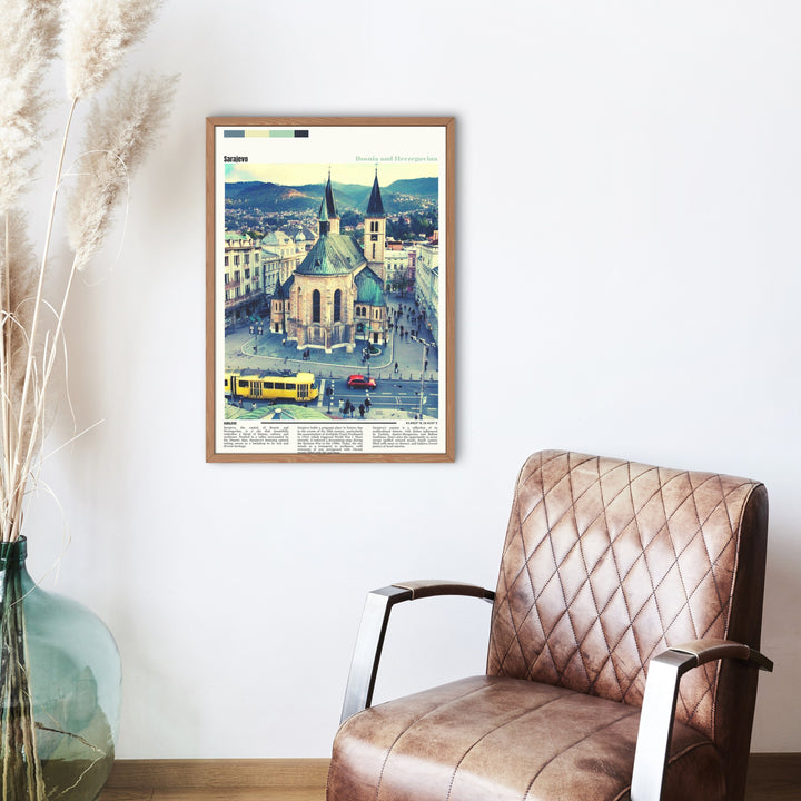Sarajevo Travel Art Print - Inspiring Poster of Sarajevo, Bosnia Herzegovina. Elevate Your Home Decor