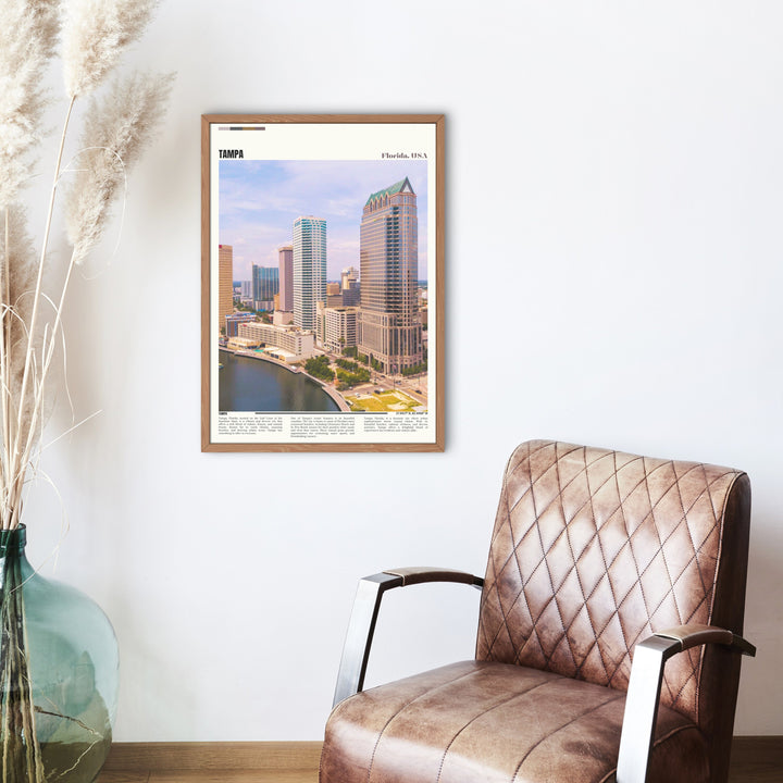 Elevate your interior with the captivating charm of Tampa, Florida, through this exceptional Tampa Wall Hanging Home Décor, a perfect Housewarming Gift or an elegant addition to your home