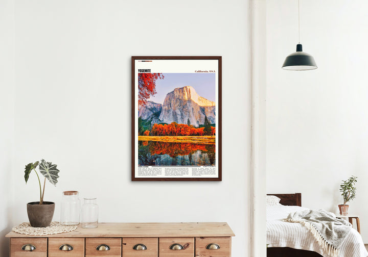 Capture the beauty of Yosemite National Park with this exquisite poster, a gem in our US National Parks Poster series, ideal for Mountain Wall Art enthusiasts who adore WPA National Park aesthetics - Yosemite Posters and Prints