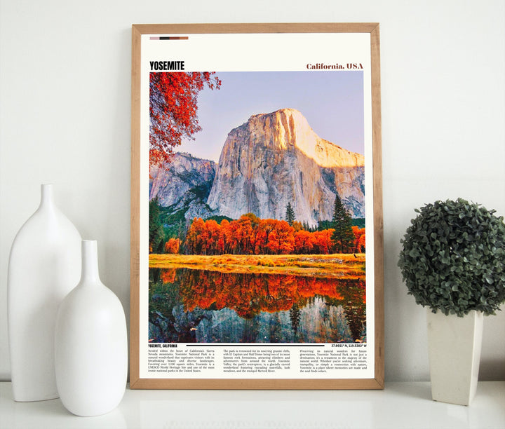 Embrace the wilderness with a captivating Yosemite National Park Poster, a highlight in our US National Parks Poster series, tailor-made for Mountain Wall Art enthusiasts and aficionados of timeless WPA National Park aesthetics