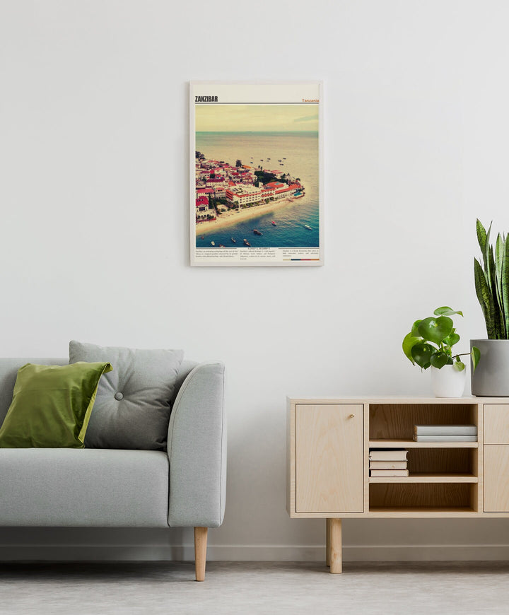 Discover the beauty of Zanzibar with this captivating Travel Poster. Zanzibar Print, Art, and Poster – Ideal for adding a touch of Tanzania to your space!