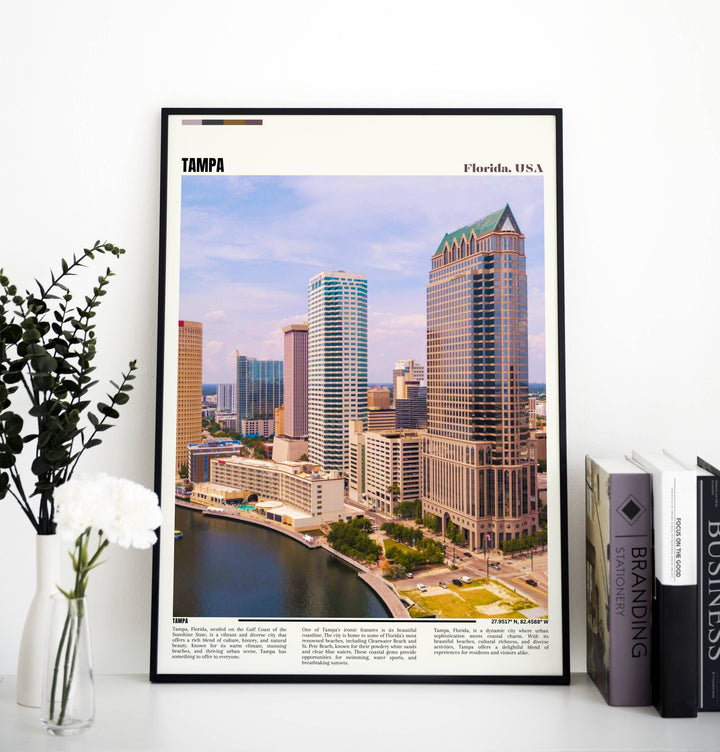 Capture the essence of Tampa, Florida, with this exquisite Wall Hanging Décor, an ideal choice for gifting or adding a touch of Tampas allure to your living space