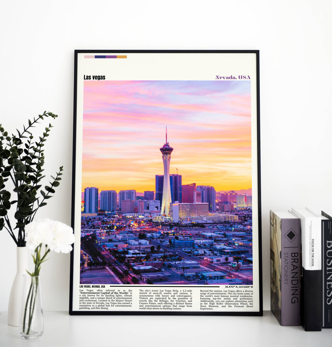 Las Vegas Poster Art provides a stunning representation of the citys essence, capturing the heart and soul of Las Vegas in a visually captivating manner.