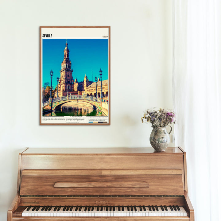 Enhance your home décor with a stunning Seville Art Print – a perfect Spain poster and housewarming gift, capturing the essence of Seville, Spain&#39;s vibrant beauty