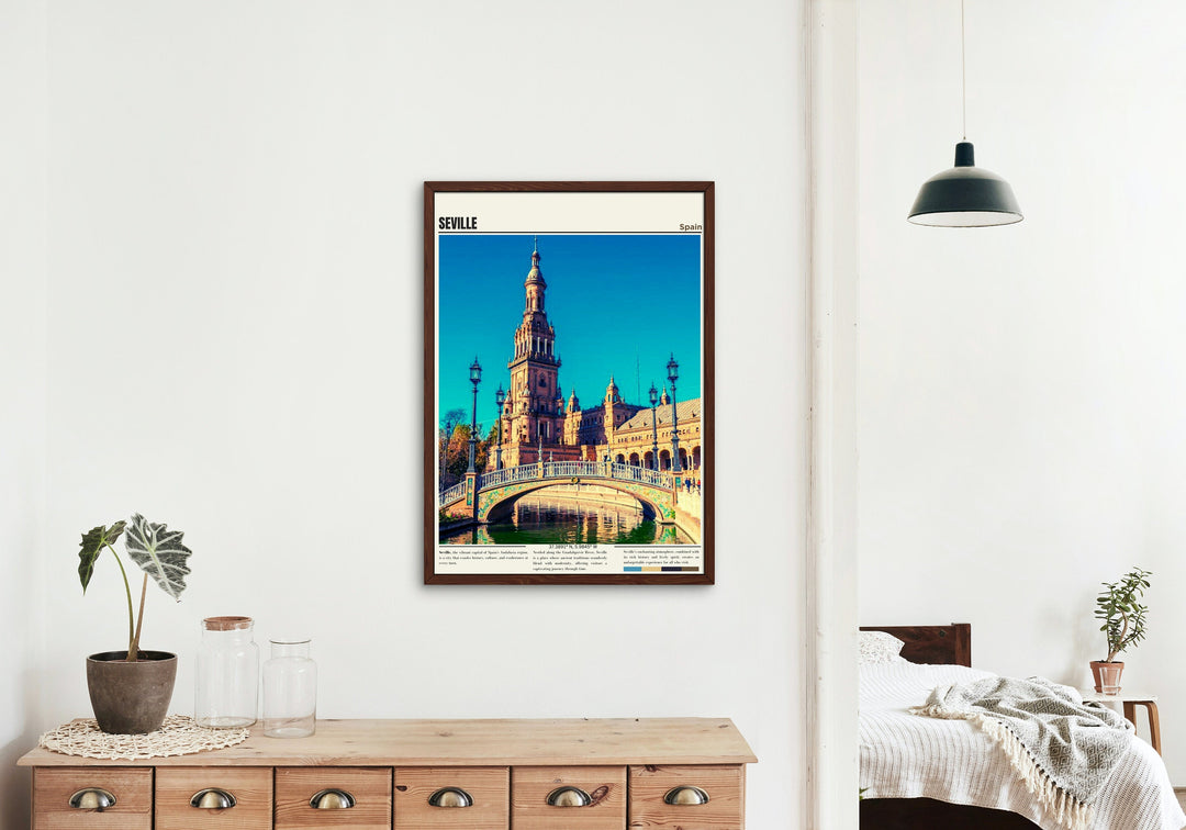 Enhance your home décor with a stunning Seville Art Print – a perfect Spain poster and housewarming gift, capturing the essence of Seville, Spain&#39;s vibrant beauty