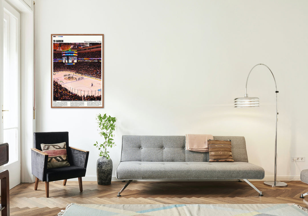 Experience the Magic of TD Garden with Bruins Art - A Unique Housewarming Gift and NHL Arena Decor - Featuring Brad Marchand and Bobby Orr