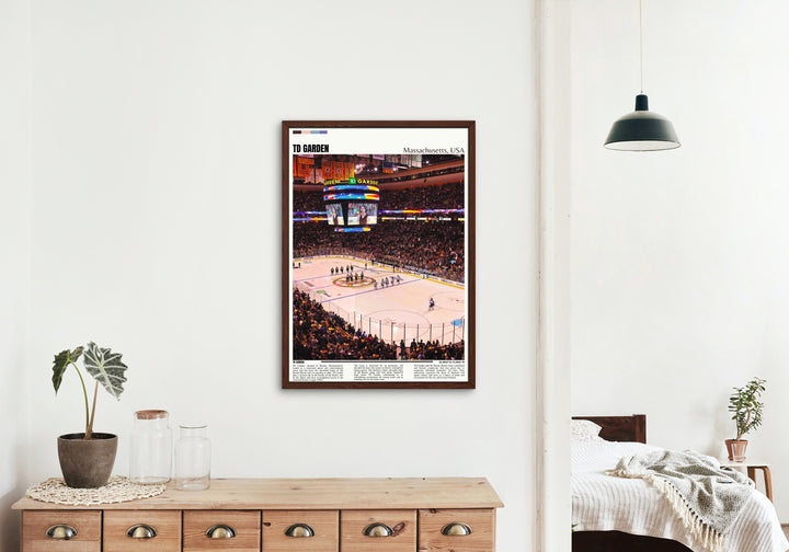 TD Garden Art Celebrating David Pastrňák and Brad Marchand - An Exceptional Housewarming Gift for NHL Fans - Bruins Photo Print for Home Decoration
