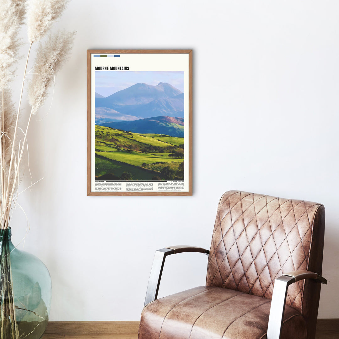 Mournes Majesty in Every Detail: A Captivating Ireland Poster - Ideal Housewarming Gift for Nature Lovers