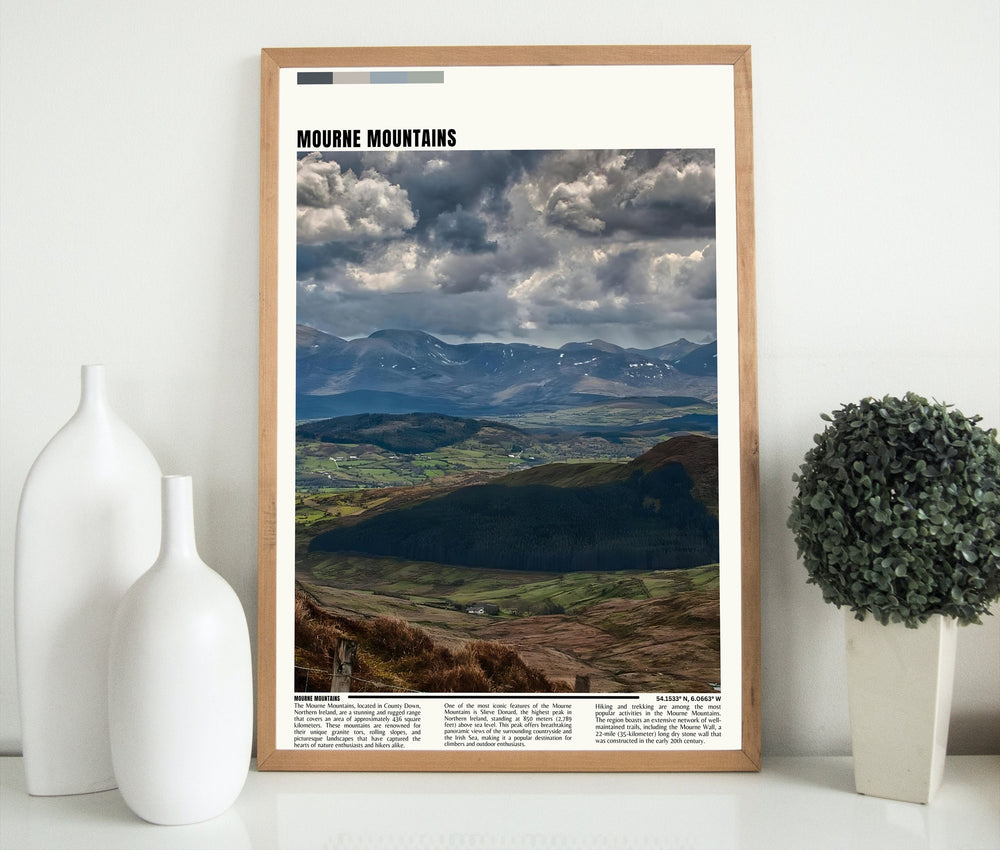 Discover County Down&#39;s Scenic Beauty with this Ireland Poster Art Piece - Ideal for Housewarming Celebrations