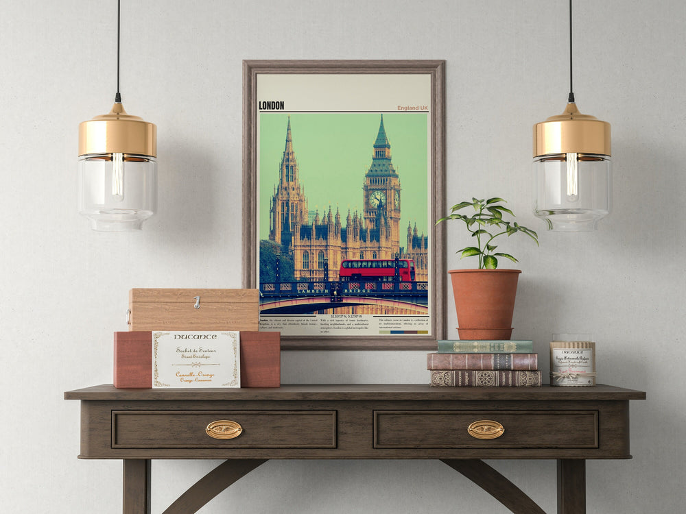 Make a statement with a London Print, an exquisite England Art Print that celebrates the heart of London