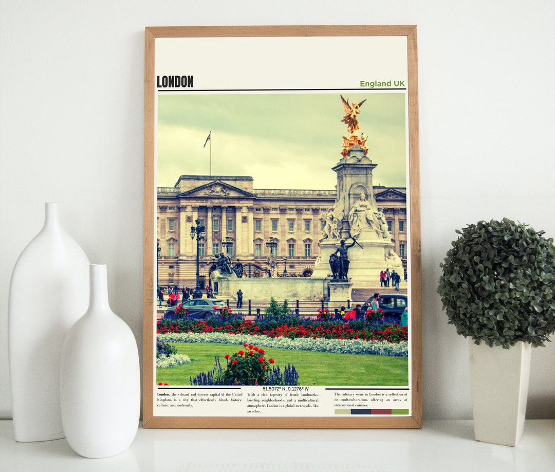 Bring London&#39;s vibrant spirit into your home with this captivating London Wall Art – a Housewarming Gift to cherish