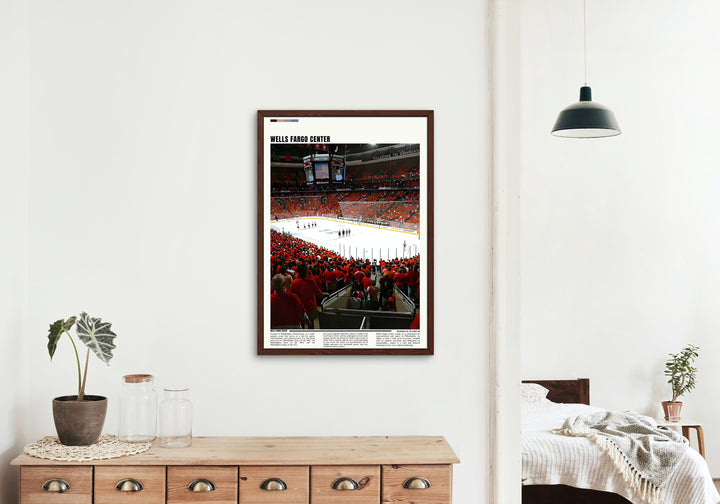 a picture of a hockey rink in a room