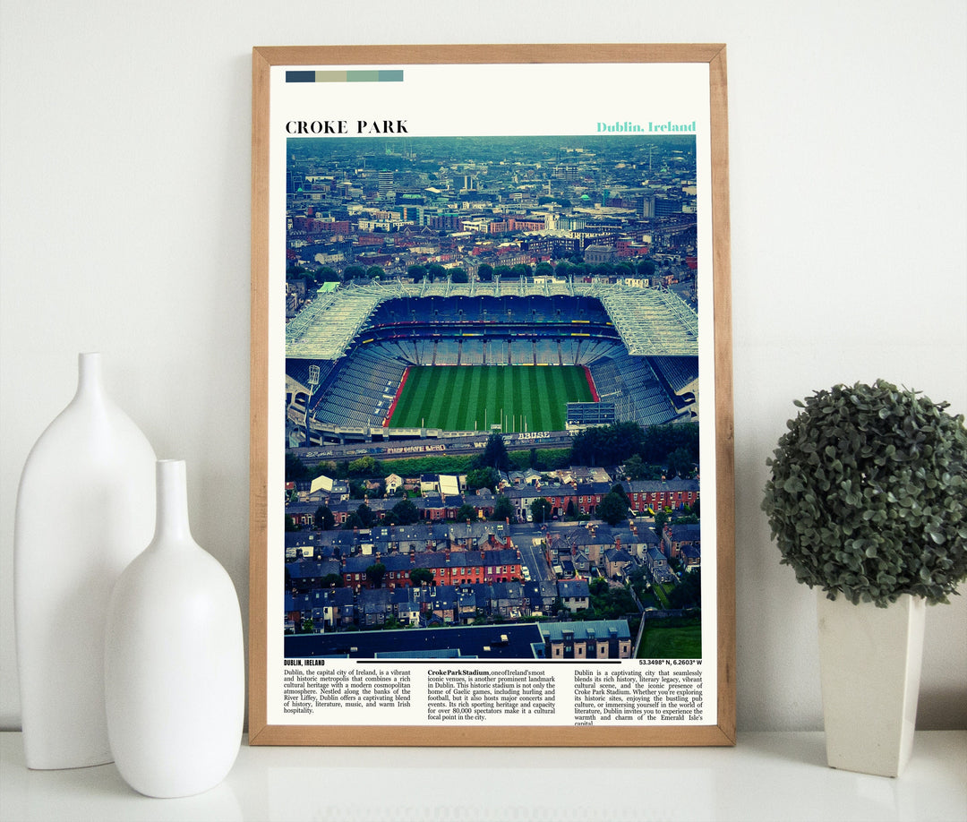 Dublin Wall Art with a picturesque view of Croke Park Stadium, ideal for Dublin enthusiasts