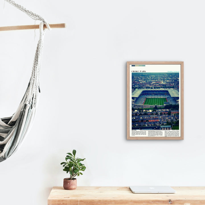 Housewarming Gift featuring a Dublin City Poster with Croke Park Stadium, adding artistic value to your decor