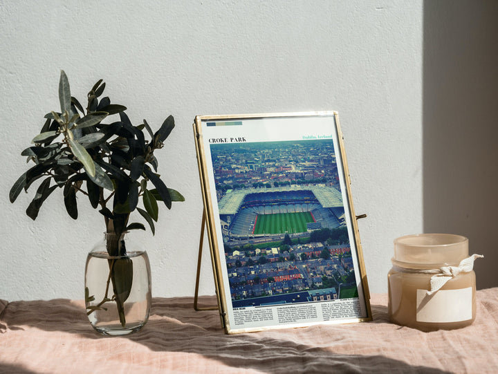 Dublin Wall Art with a stunning view of Croke Park Stadium, perfect for Dublin aficionados