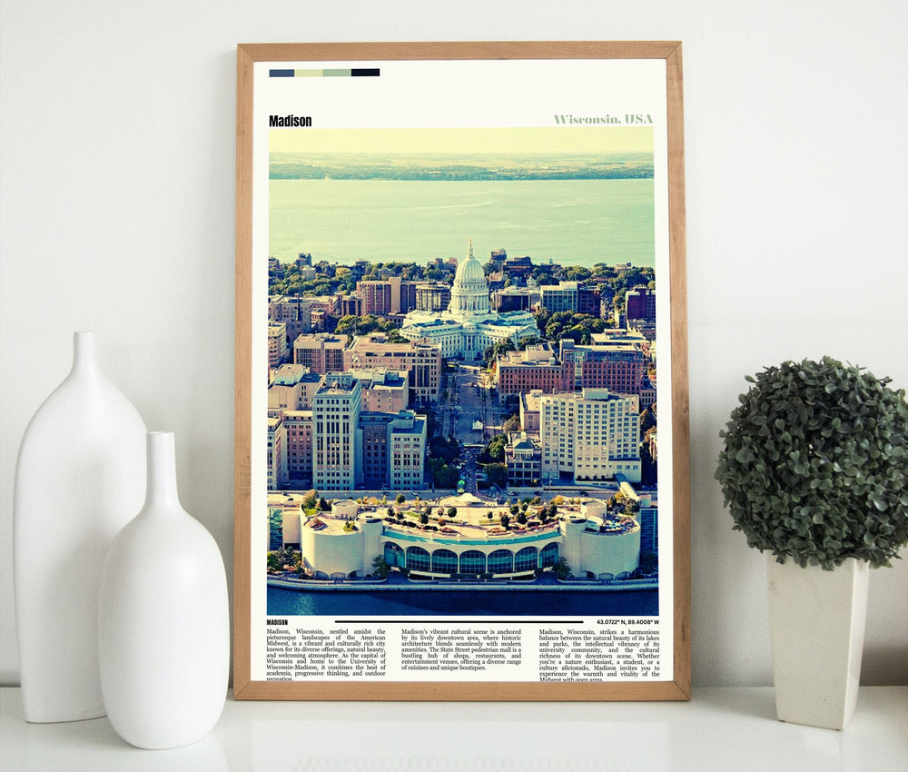 Madison art print – a stunning portrayal of the citys skyline and charm