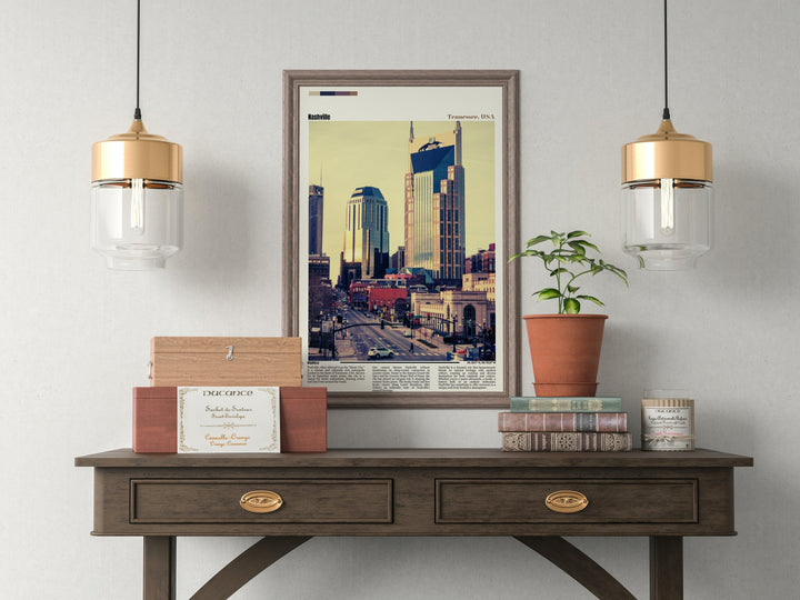 Nashville Print - Music City USA Poster for Home Decor. Explore Nashville, Tennessee with this stunning wall art
