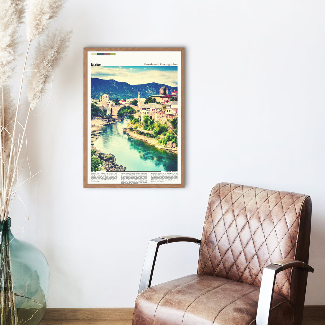 Sarajevo Photo Print - Stunning Wall Art of Sarajevo, Bosnia Herzegovina. Great Housewarming Gift for City Lovers