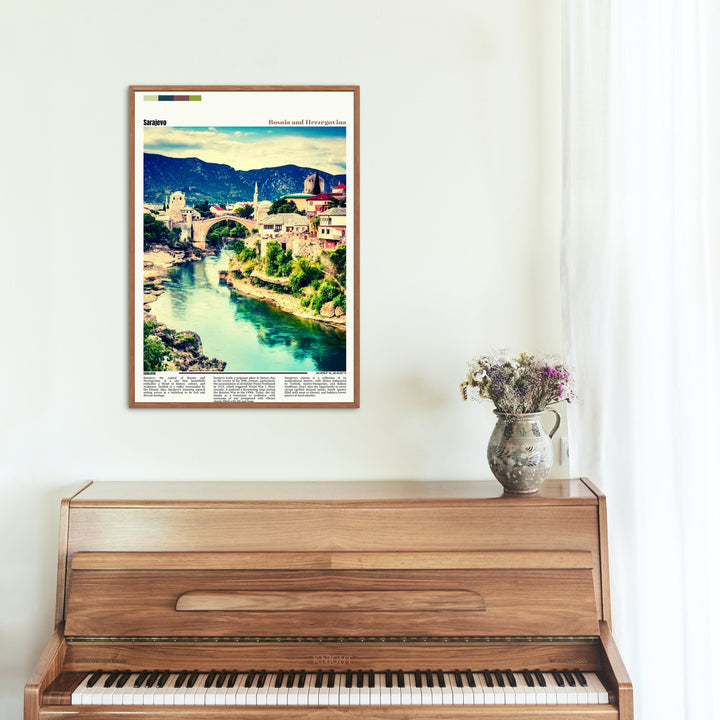 Sarajevo Travel Art - Vibrant Poster of Sarajevo, Bosnia Herzegovina. Elevate Your Décor with this City Print