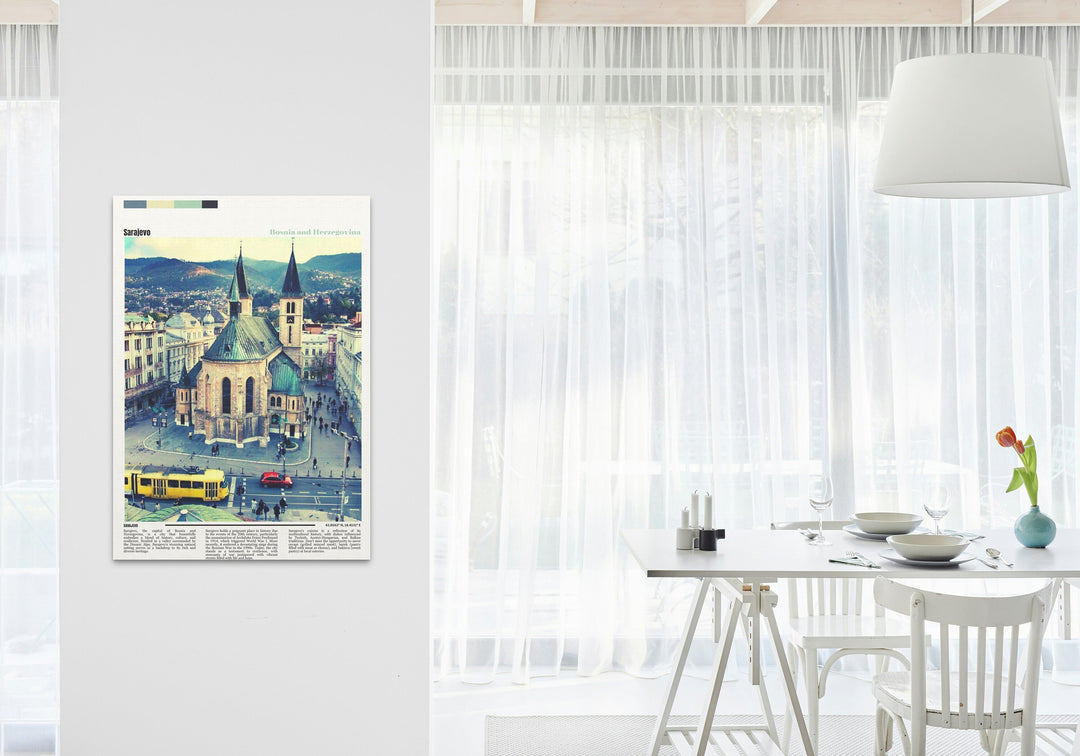 Sarajevo City Decor - Stunning Art Print of Sarajevo, Bosnia Herzegovina. Perfect Housewarming Gift