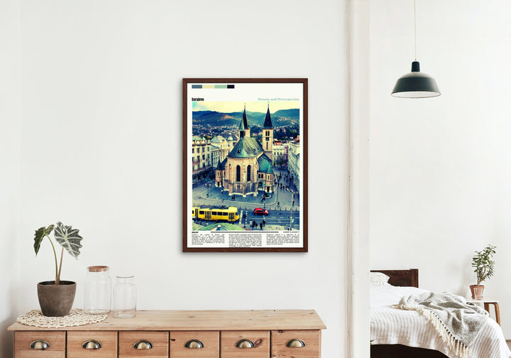 Sarajevo Print Art - Captivating Cityscape of Sarajevo, Bosnia Herzegovina. Enhance Your Home Decor