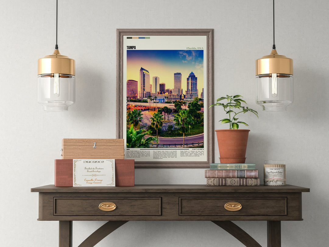Capture the essence of Tampa, Florida with this exquisite Travel Print Wall Art, a perfect addition to your decor