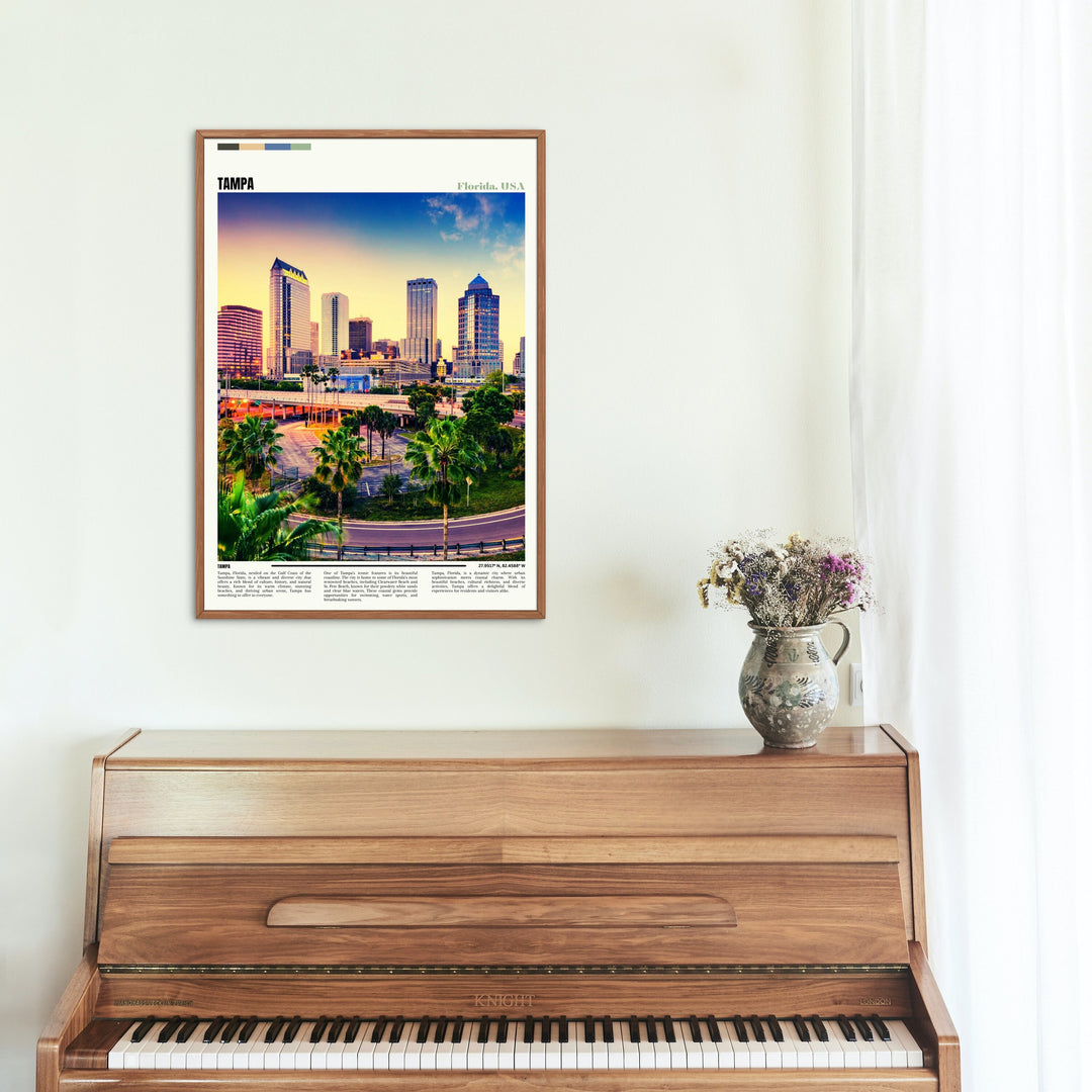 Immerse yourself in the beauty of Tampa, Florida with this stunning Travel Print Wall Art.
