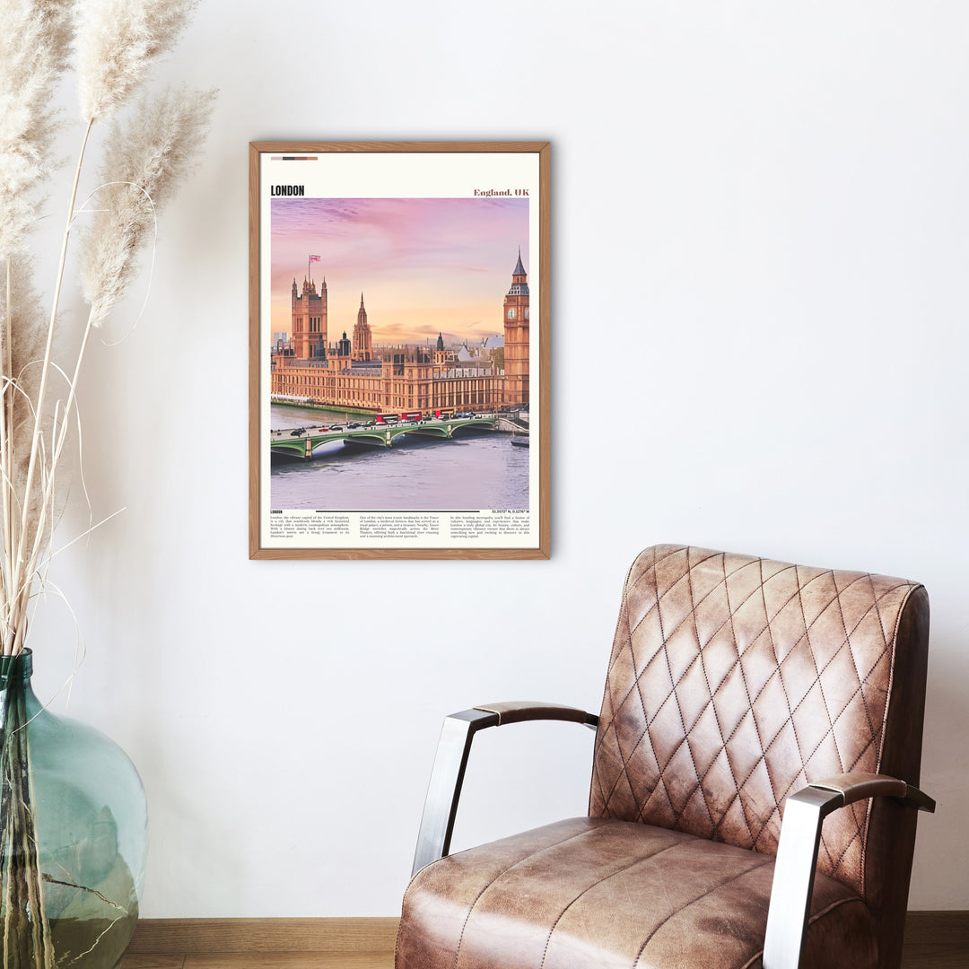London Skyline Poster - Iconic England Wall Art, Ideal Housewarming Decor
