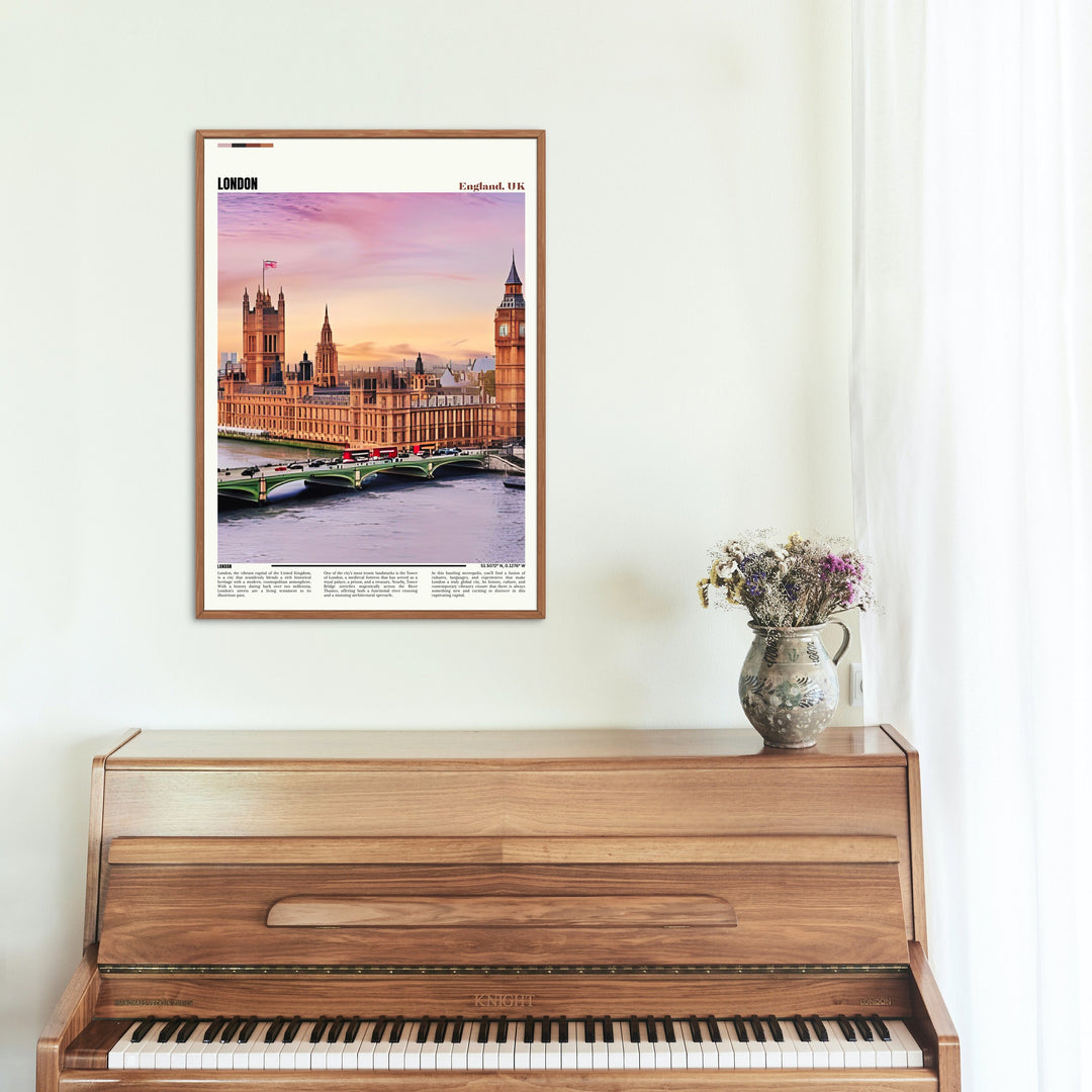 London Wall Art - England Skyline Print, Excellent Housewarming Present