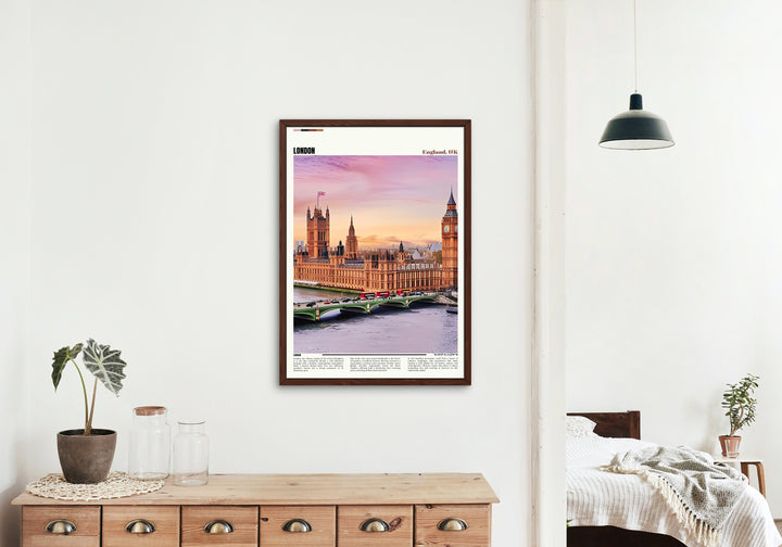 London Skyline Art Print - Elegant England Wall Decor, Ideal Housewarming Present